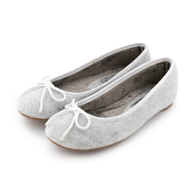 White ballerina slippers for home