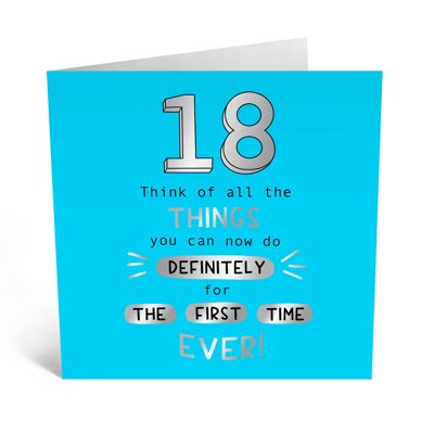 18. Geburtstagskarte, lustige Geburtstagskarte, 18 Jahre alt