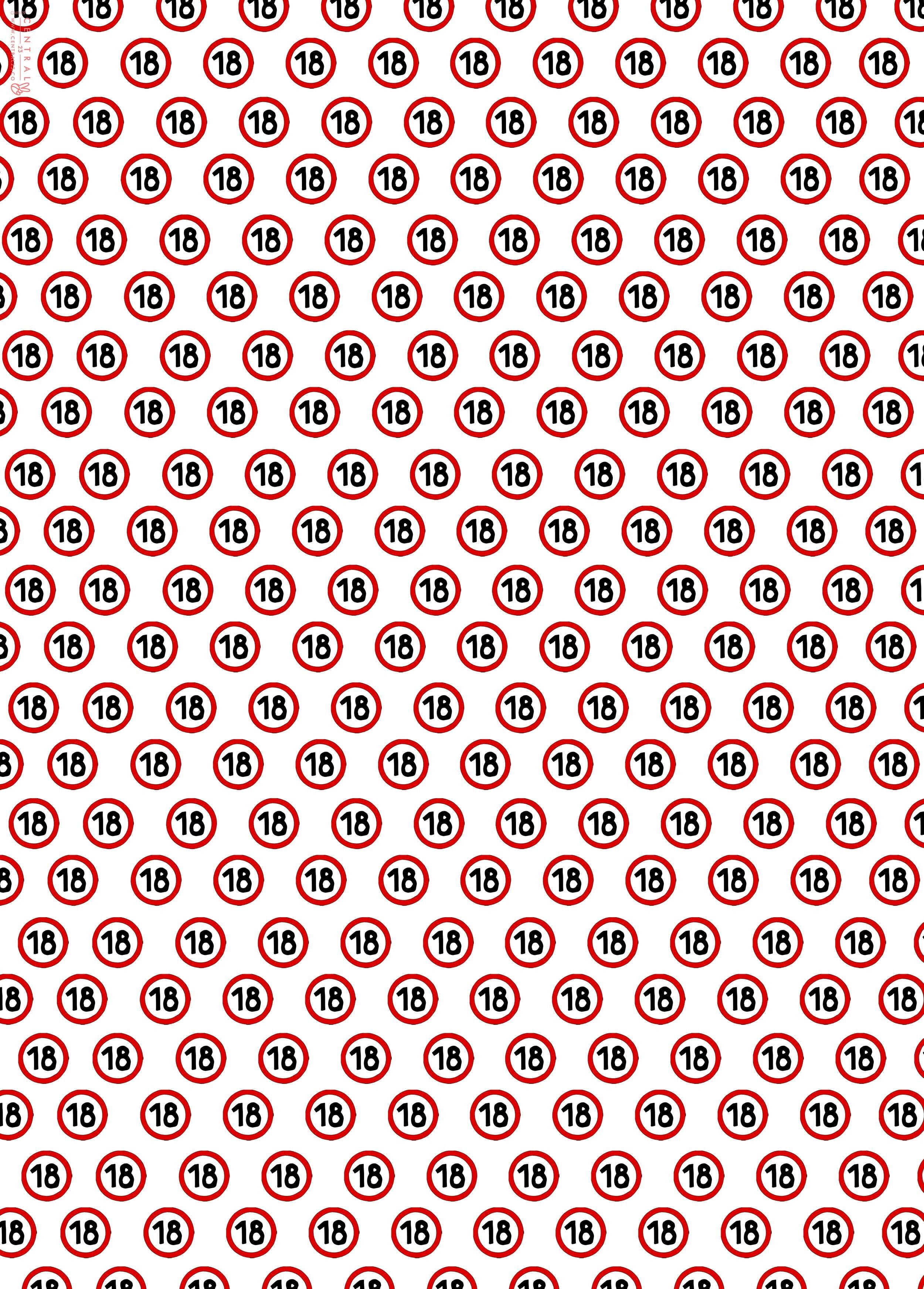 Carta da regalo per il 18° compleanno, carta da regalo - 1 foglio