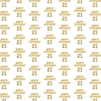 21st Birthday Wrapping Paper, Gift Wrap - 1 Sheet - 1