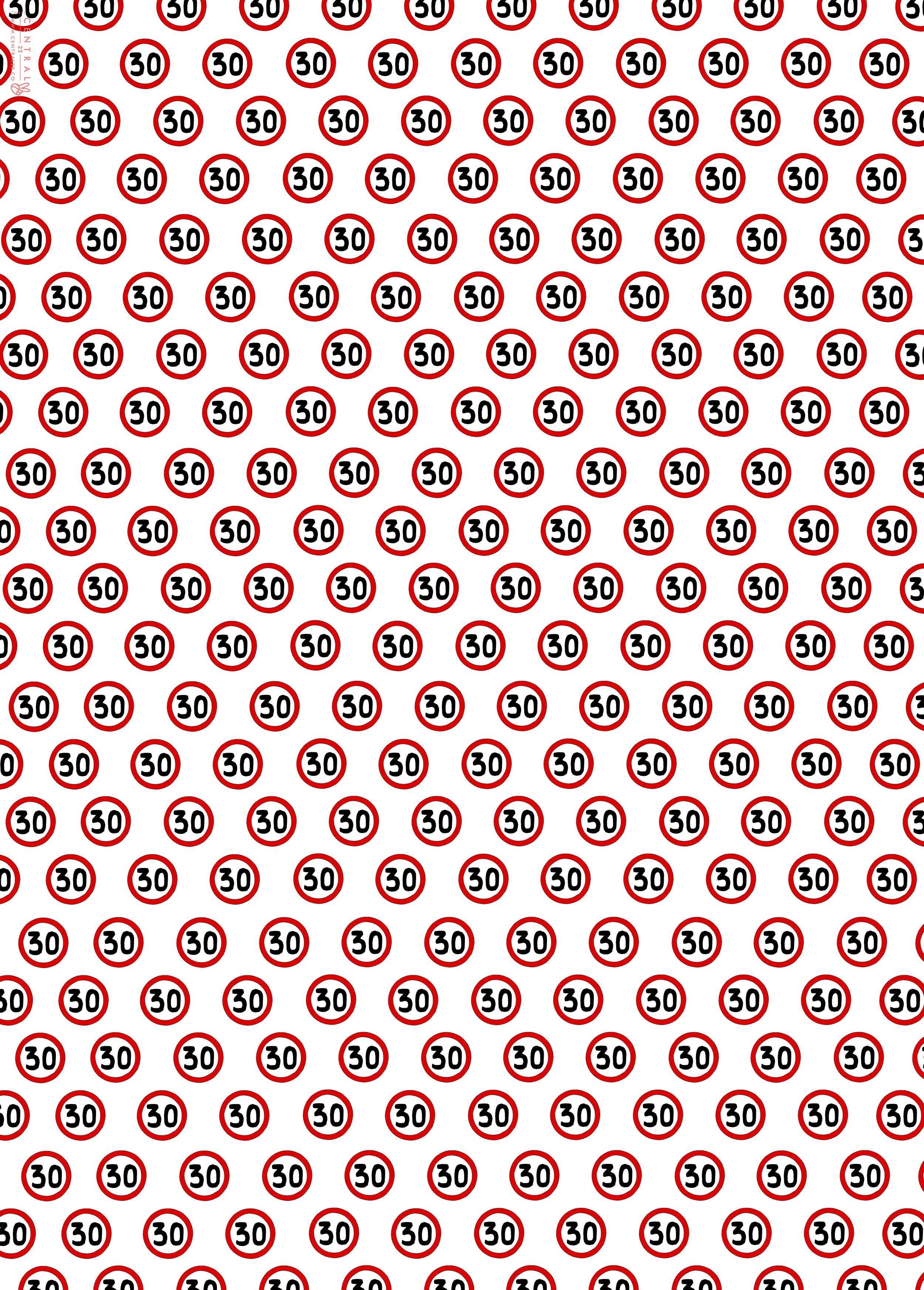 Carta da regalo per il 30° compleanno divertente, carta da regalo - 1 foglio