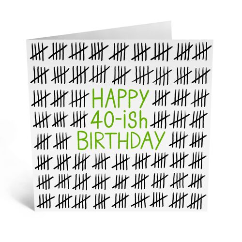 40ish Funny Birthday Card, Cheeky Birthday Card
