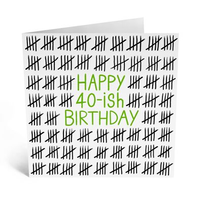 40ish Funny Birthday Card, Cheeky Birthday Card