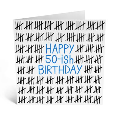 Tarjeta de cumpleaños divertida de 50 años, tarjeta de cumpleaños descarada