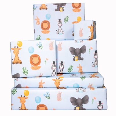 Papel de regalo de animales bebés - 1 hoja