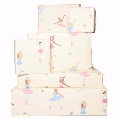 Ballerina-Geschenkpapier - 1 Blatt