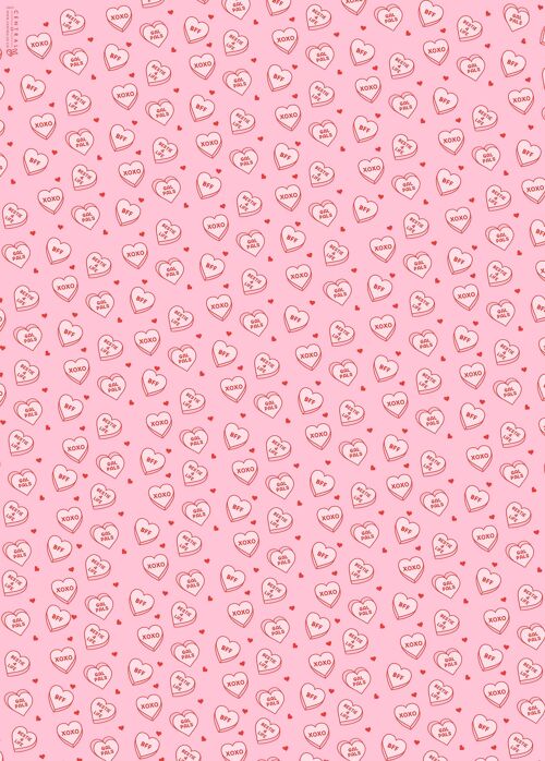 Bbf Hearts Wrapping Paper - 1 Sheet