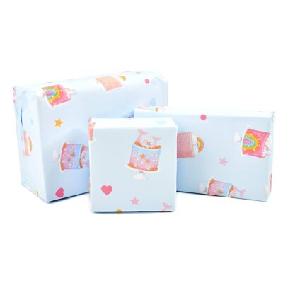 Geburtstagskuchen-Geschenkpapier für Mädchen – 1 Blatt