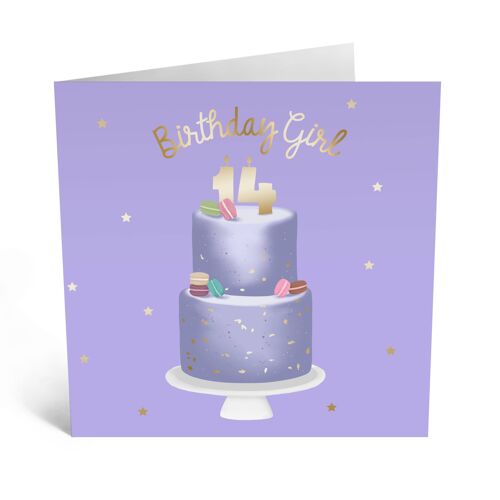 Bday Girl Fourteen Card