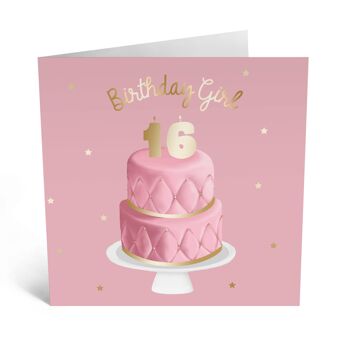 Carte anniversaire fille seize 1