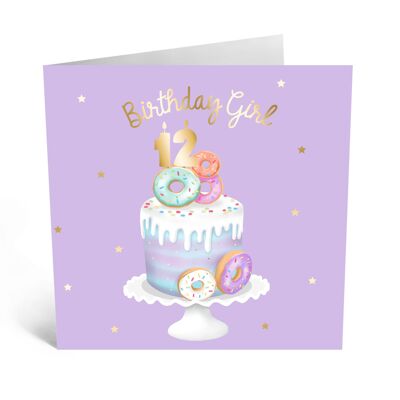 Bday Girl Twelve Card