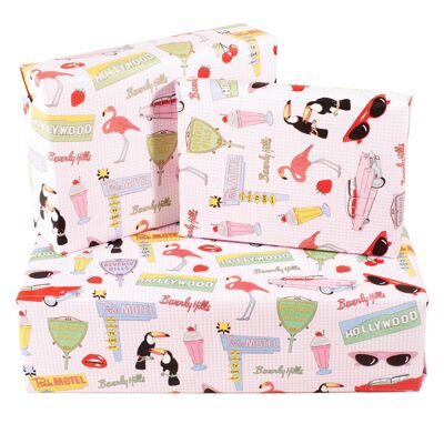 Papier cadeau Beverly Hills - 1 feuille