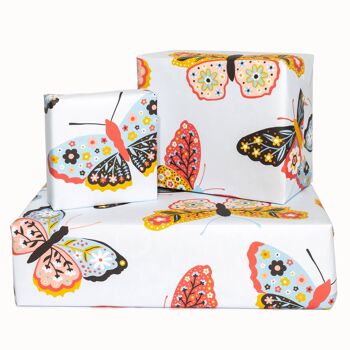 Papier Cadeau Grands Papillons - 1 Feuille 2