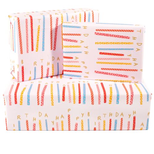 Birthday Candles Wrapping Paper - 1 Sheet