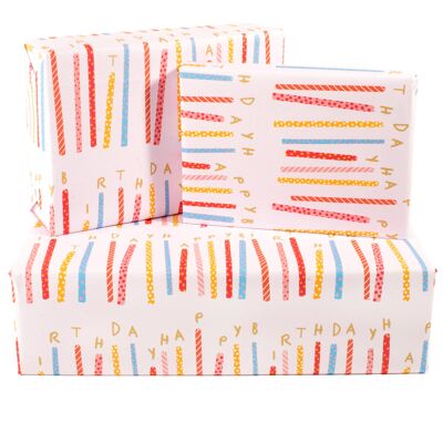 Papier d'emballage pour bougies d'anniversaire - 1 feuille