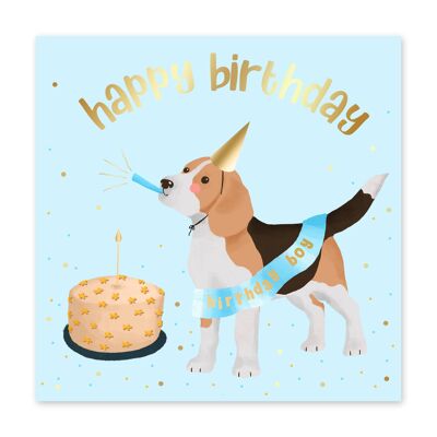 Carte de chien d'anniversaire