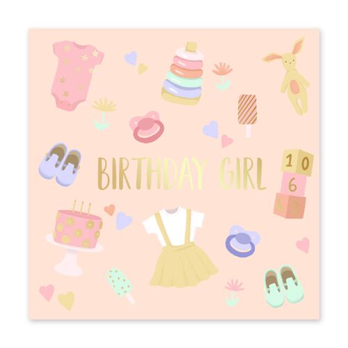 Birthday Girl Cute Birthday Card