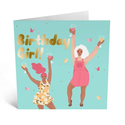 Carte de fête d'anniversaire fille