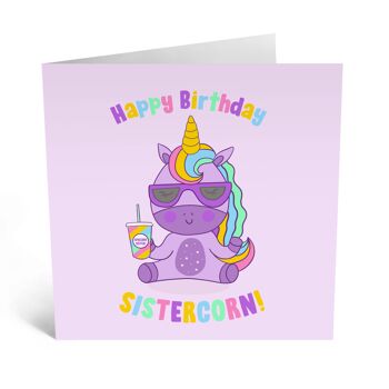 Carte d'anniversaire Sistercorn 1
