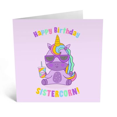 Birthday Sistercorn Card
