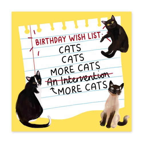 Birthday Wish List Card