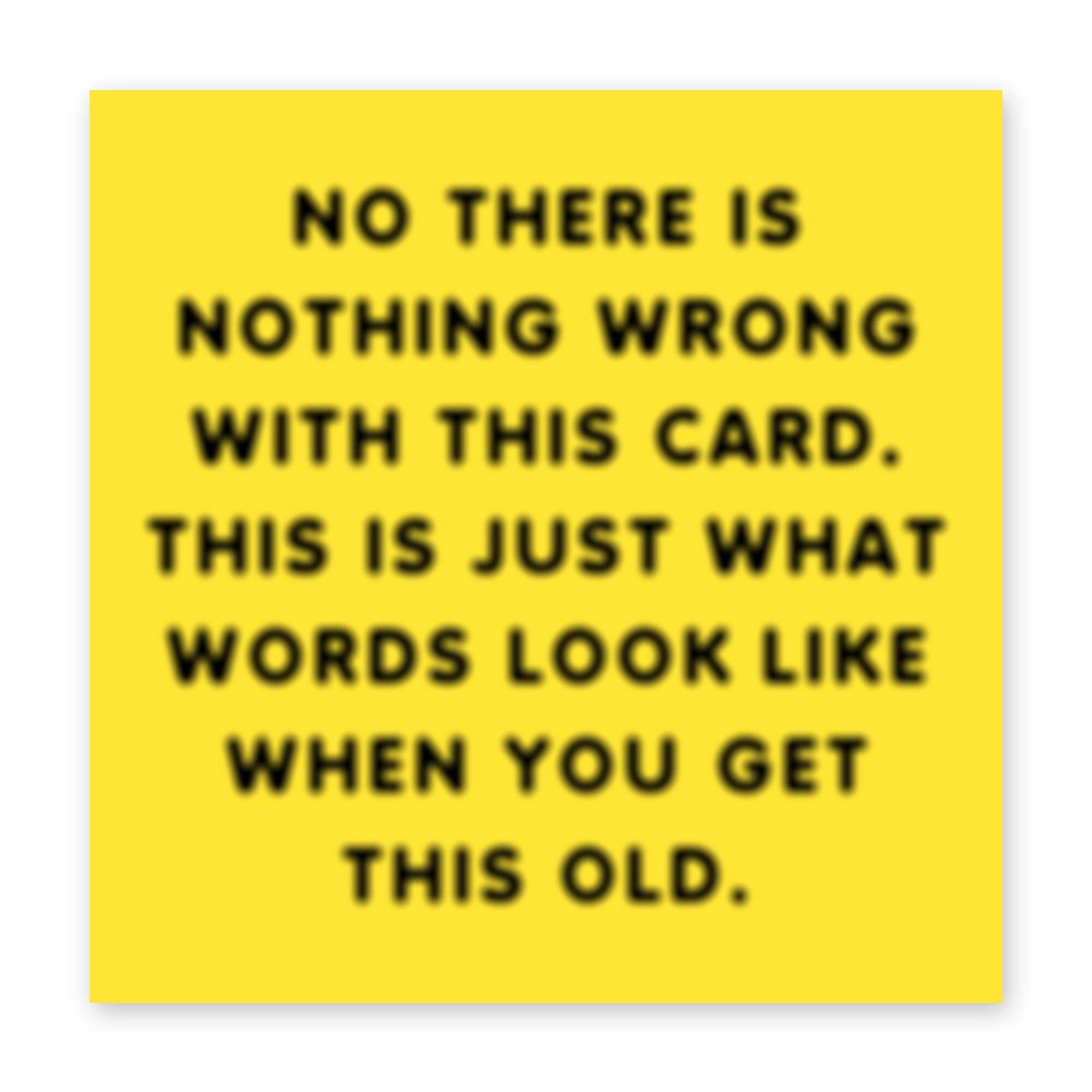 Karte mit verschwommenen Wörtern