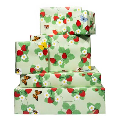 Bugs And Berries Wrapping Paper - 1 Sheet
