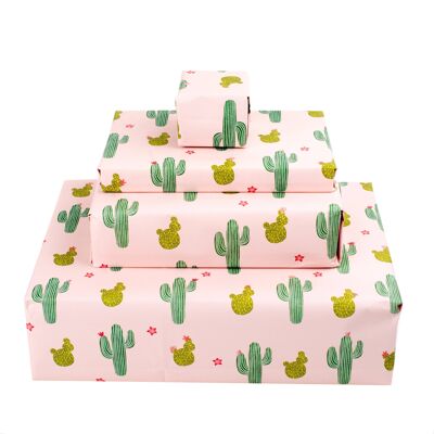 Papel de regalo de cactus - 1 hoja