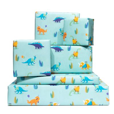 Cake Dinos Wrapping Paper - 1 Sheet