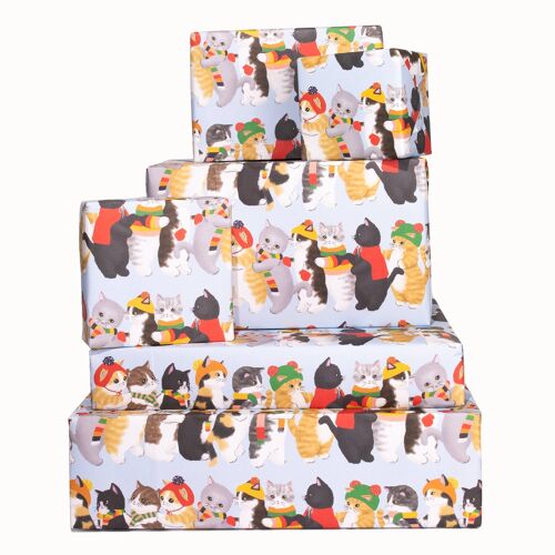 Cat Conga Winter Wrapping Paper - 1 Sheet