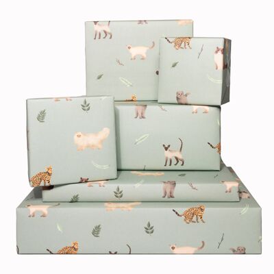 Cats In Nature Wrapping Paper - 1 Sheet