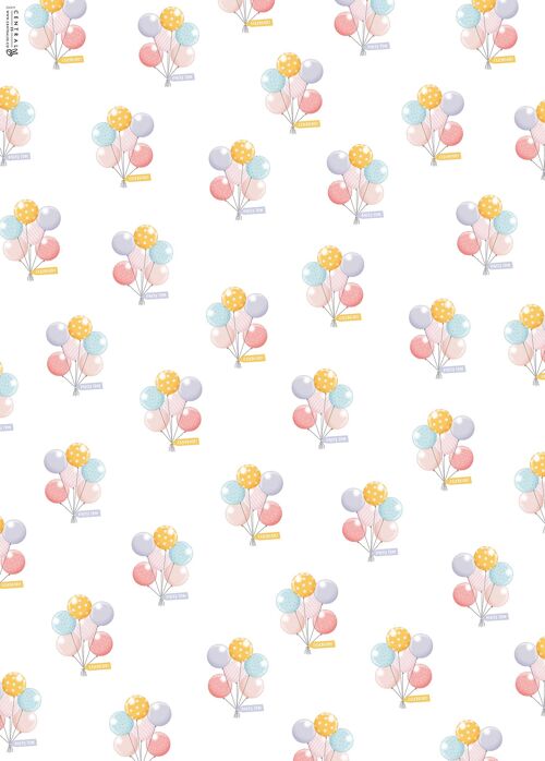 Celebrate Balloons Wrapping Paper - 1 Sheet