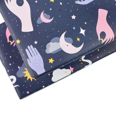 Celestial Hands Wrapping Paper - 1 Sheet