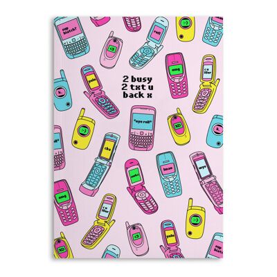Central 23 '2 Busy 2 Text U Back' Notebook - 120 Ruled Pages