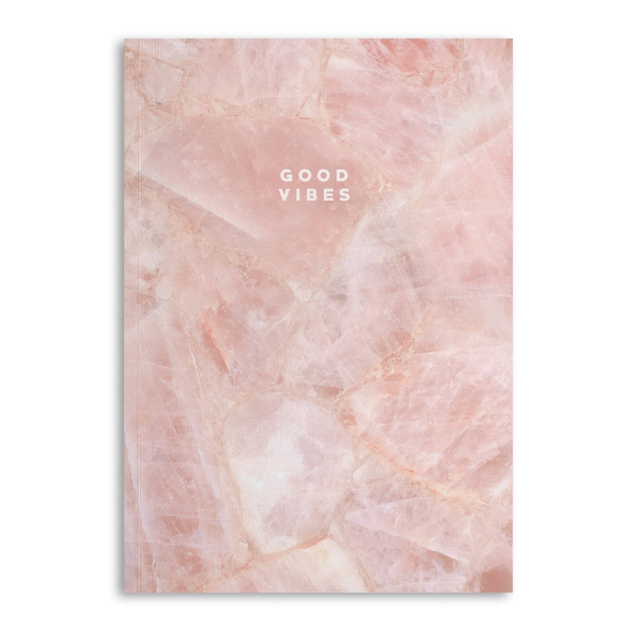 Quaderno centrale in marmo 23 "Good Vibes" - 120 pagine a righe