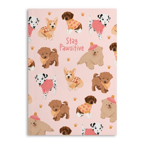 Central 23 -  'Stay Pawsitive' Notebook - 120 Ruled Pages