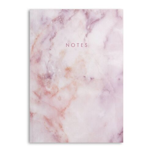 Central 23 -  Pink Marble Notebook - 120 Ruled Pages