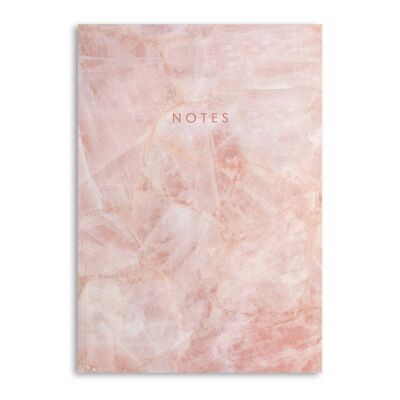 Central 23 - Carnet Marbre Quartz Rose - 120 Pages Lignées