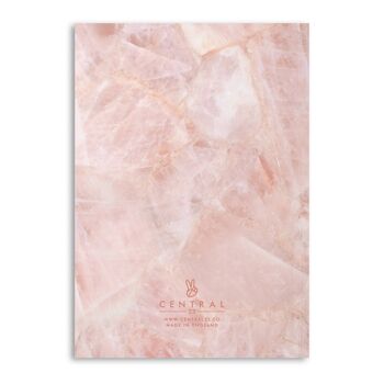 Central 23 - Carnet Marbre Quartz Rose - 120 Pages Lignées 2