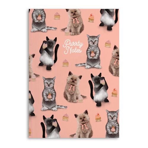 Central 23 - 'Purrty Notes' Notebook - 120 Ruled Pages