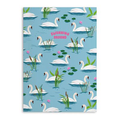 Central 23 - 'Swanning Around' Notebook - 120 Ruled Pages
