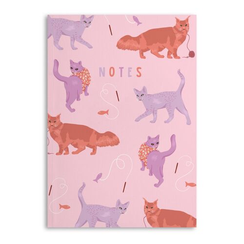 Central 23 - Cat Themed Notebook - 120 Ruled Pages