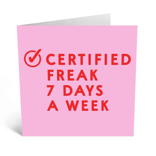 Certified Freak Card