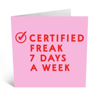 Carta Freak certificata