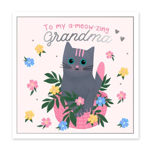 Cheddar the Cat Grandma Card