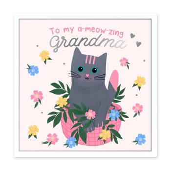 Carte Cheddar la grand-mère chat 1