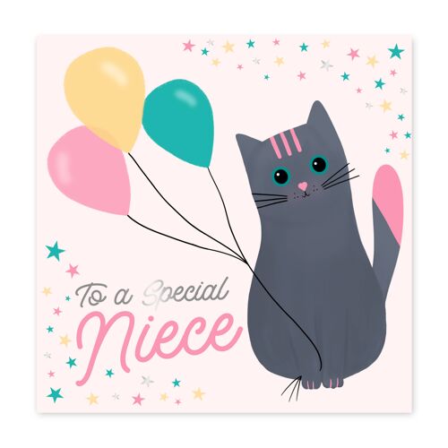 Cheddar the Cat Niece Card