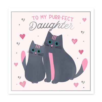 Cheddar the Cat Purr-fect Daughter Card