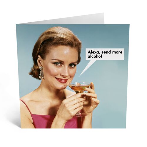 Cheeky Alexa Birthday Card, Funny Birthday Card