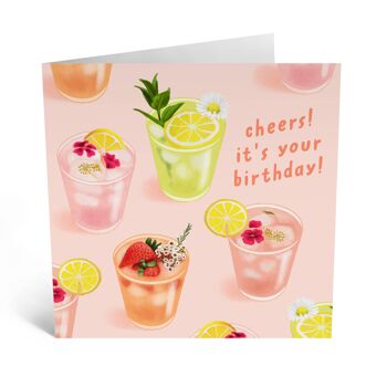 Cheers It's Your Birthday Carte d'anniversaire mignonne 1